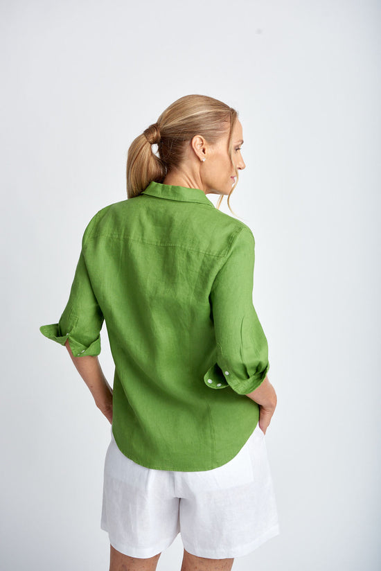 3/4 Sleeve Shirt | Leaf Green