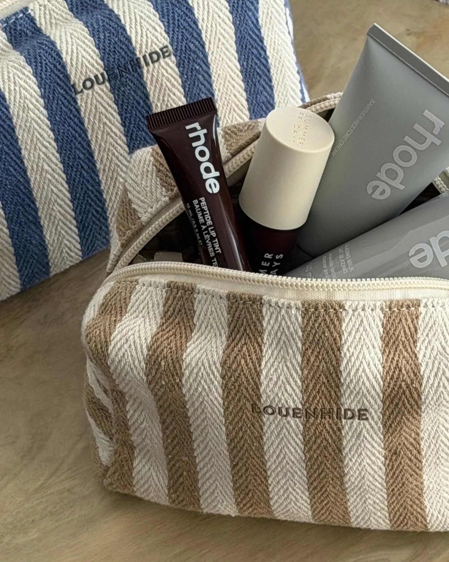 Addi Pouch | Beige Stripe