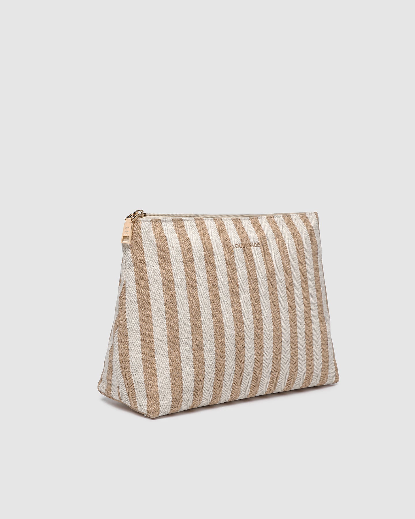 Nala Makeup Bag | Beige Stripe