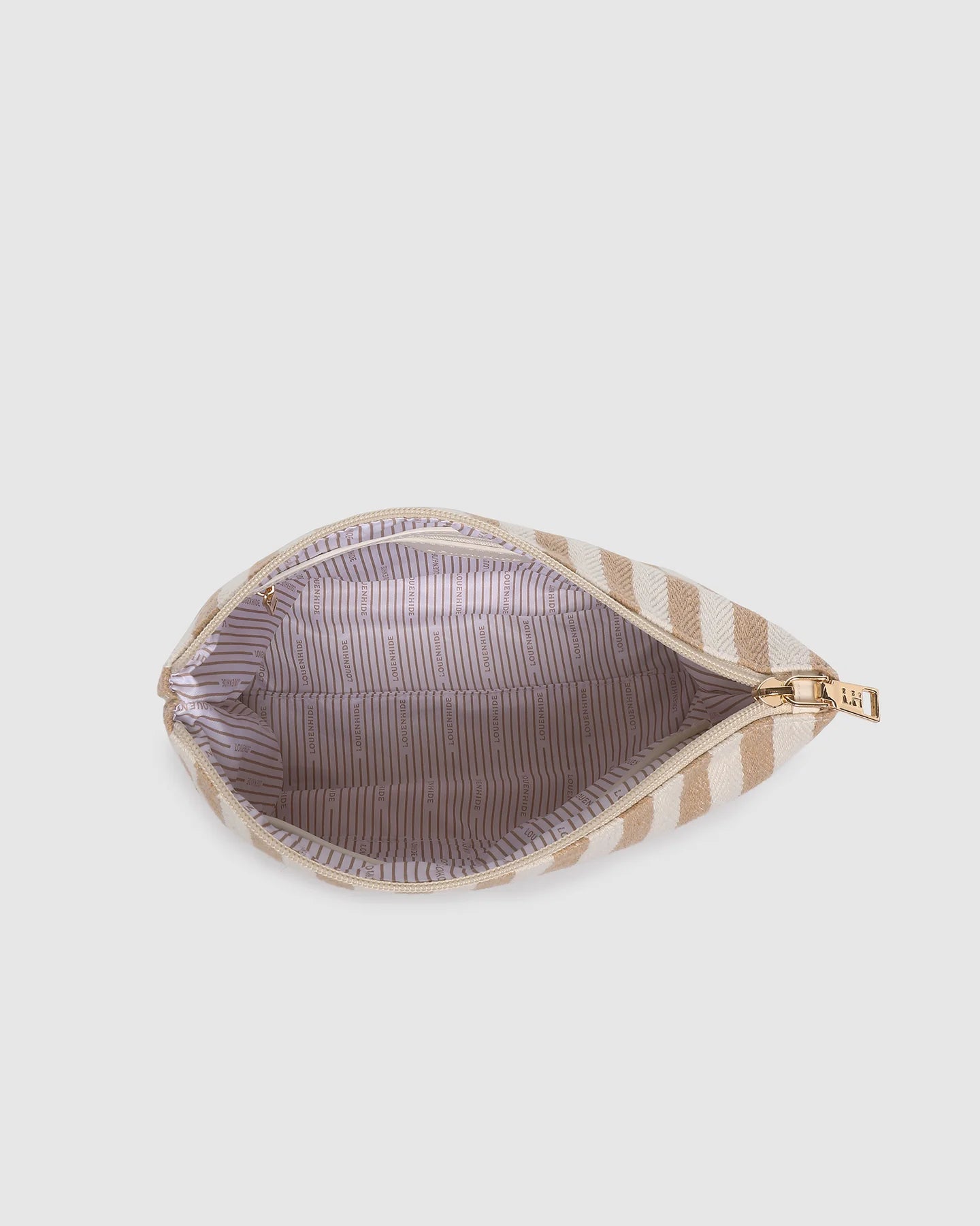 Nala Makeup Bag | Beige Stripe