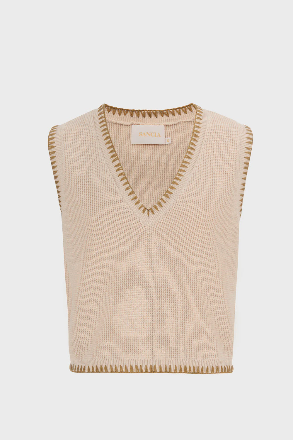 Bronwynne Knit Vest | Cashew