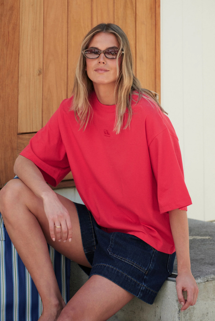 Phoebe Premium Tee | Heritage Red