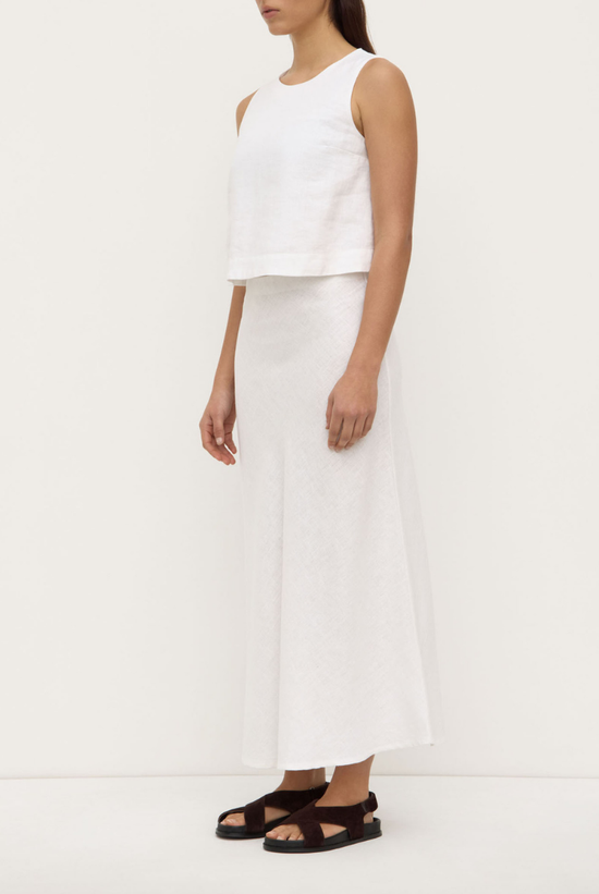 Estelle Linen Top | White
