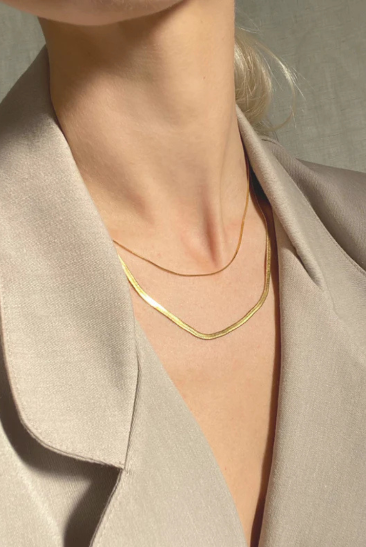 Sphinx 3mm Snake Chain Necklace | Gold