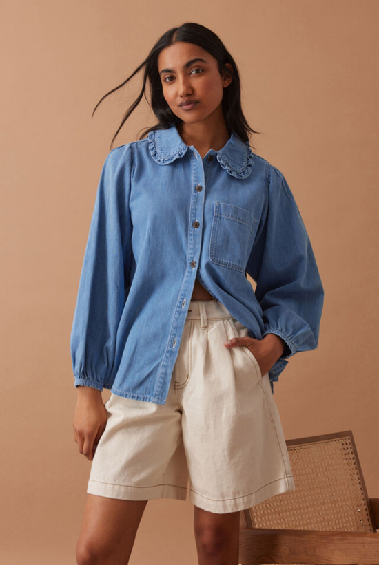 Savannah Denim Shirt | Vintage Blue