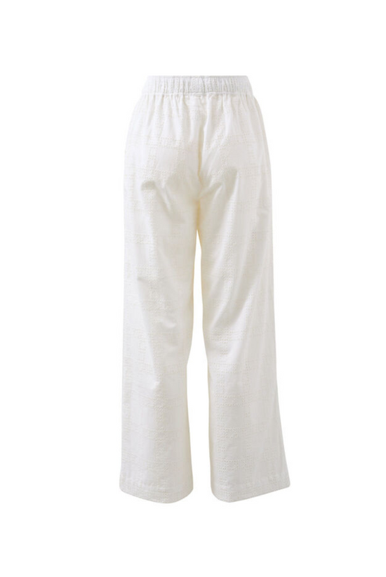 The Lounge Pant | White Broderie