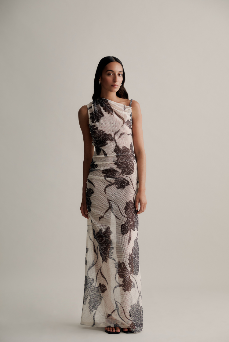 Valerie Dress | Ecru Floral