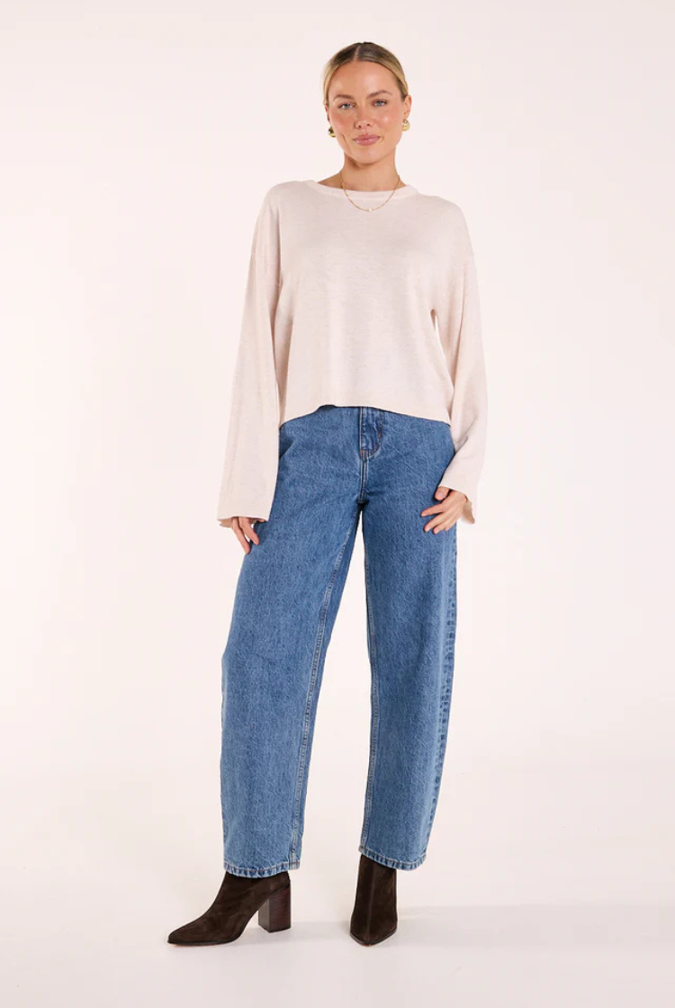 Hartley Long Sleeve Top | Oatmeal