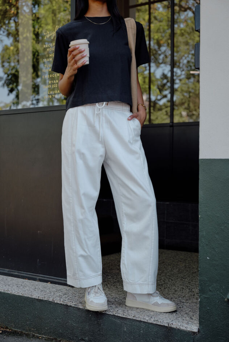 Jessie Barrel Pant  | Fresh Ecru