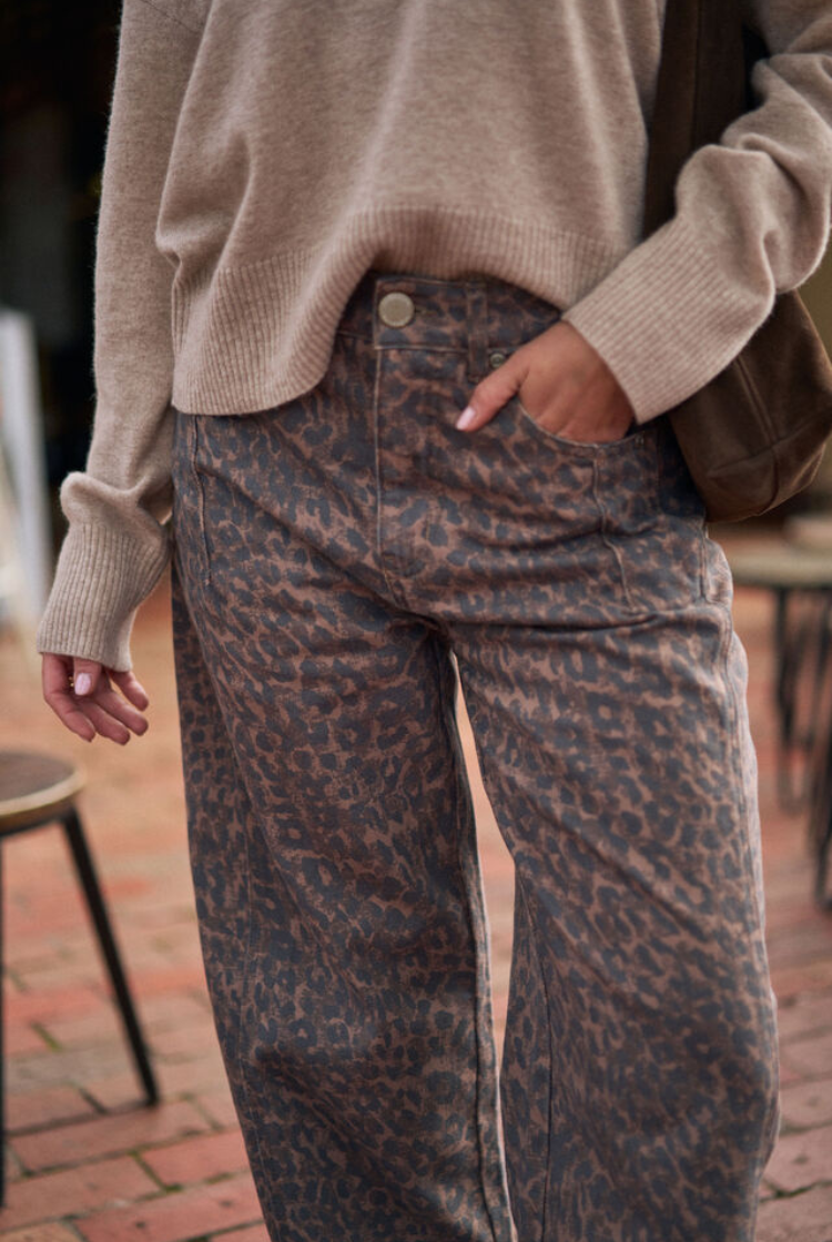 Harper Barrel Jean | Leopard (RESTOCKING COMING SOON)