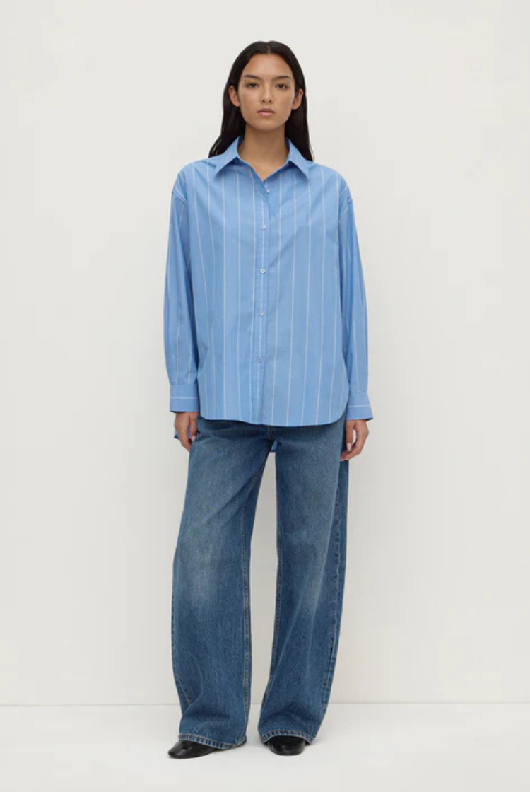 Marcia Stripe Shirt | Blue / White Stripe