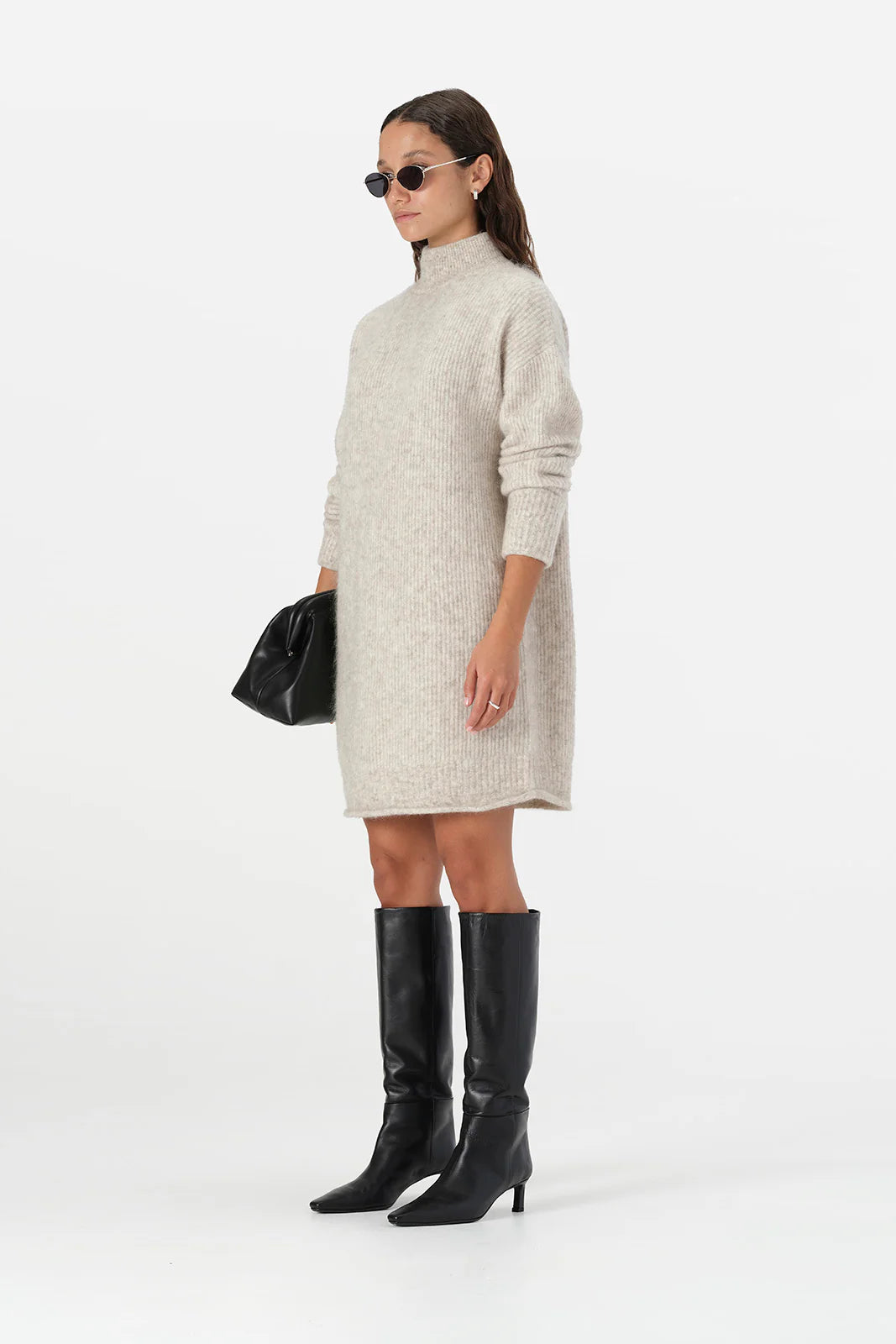 Asta Knit Dress | White Marle