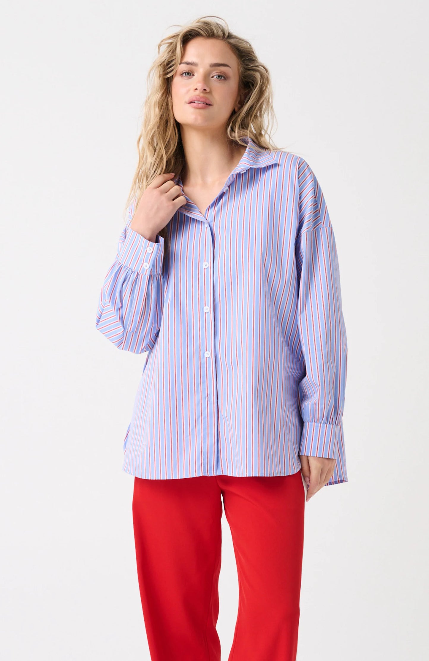 Darby Shirt | Cornflower Multi Stripe