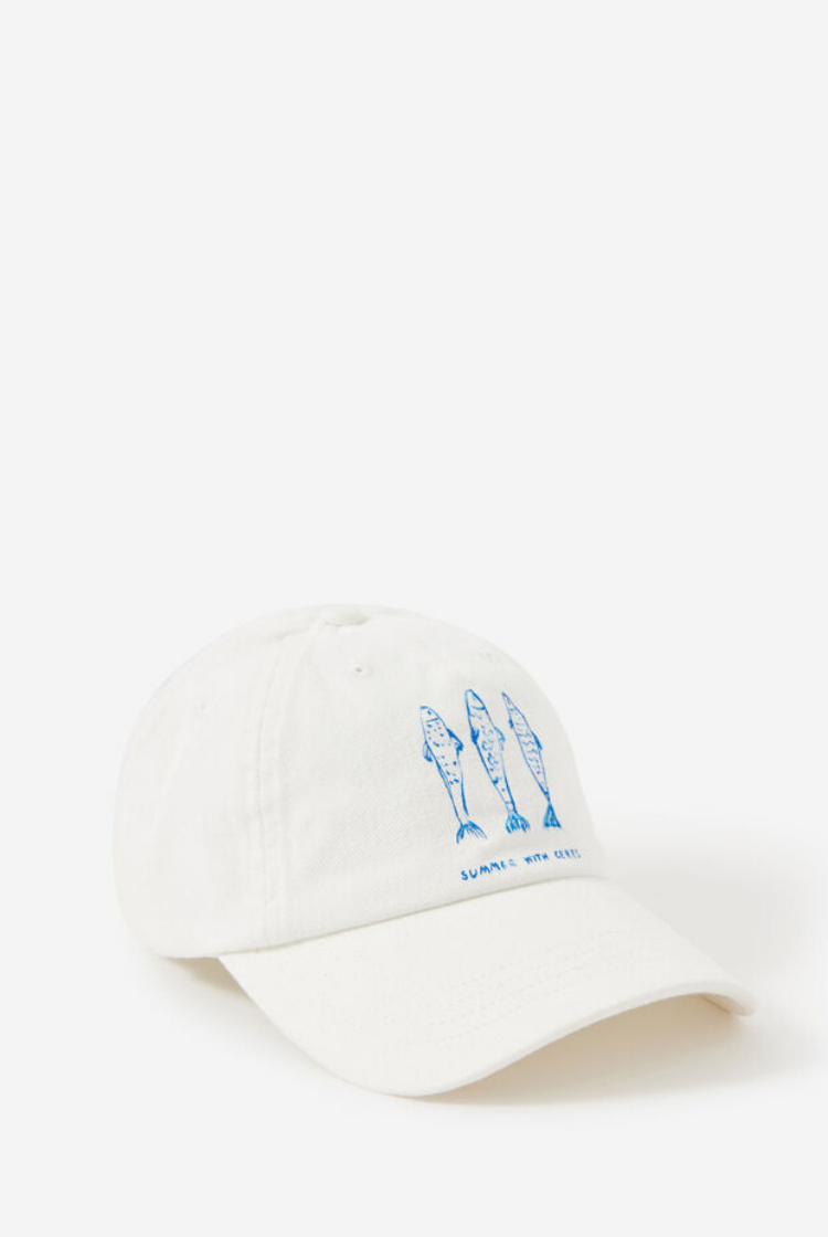 Pip Everyday Cap | White/ Summer Fish
