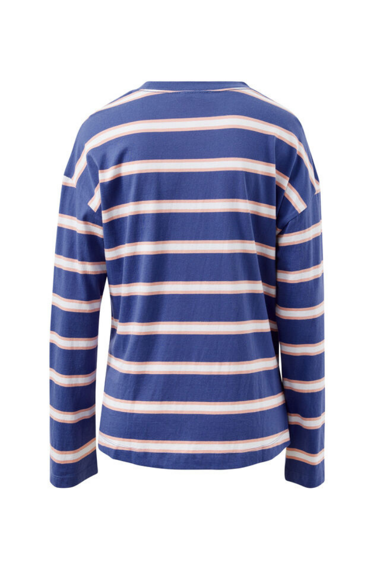 Scout Slouchy Long Sleeve Tee | Washed Navy/ Pink Clay