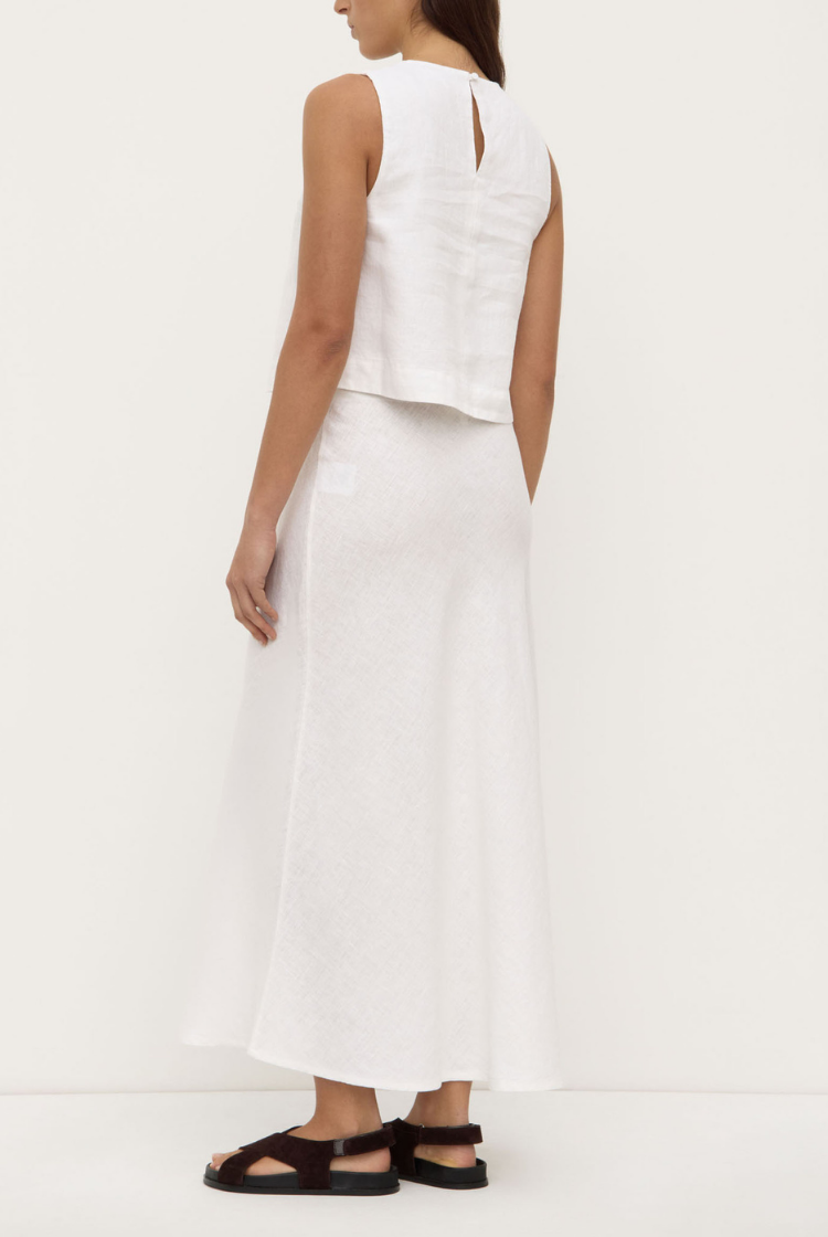 Estelle Linen Top | White