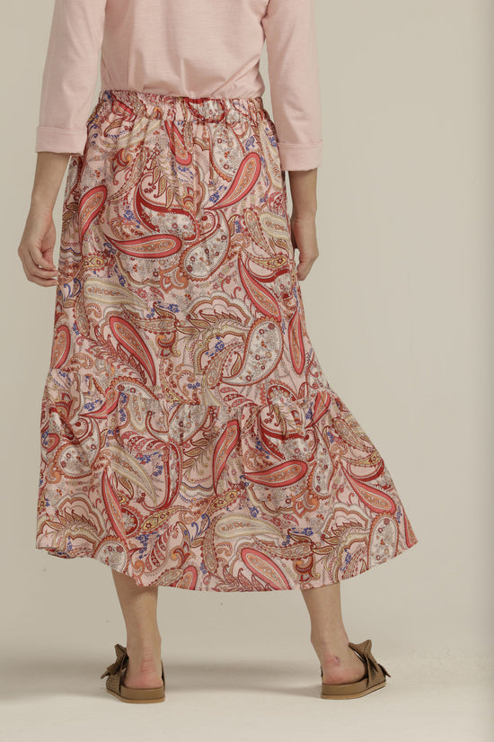 Load image into Gallery viewer, Button Through Skirt | Paisley Print
