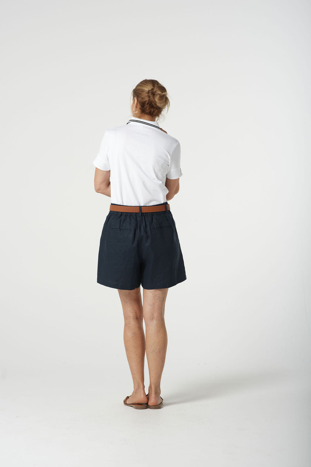 Pleat Front Shorts | Dark Navy