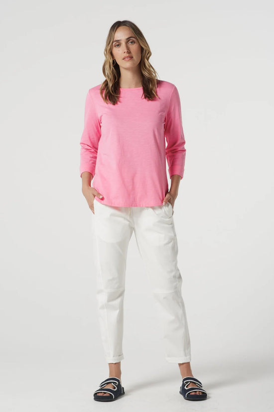 Weekend  Cotton Stretch Jogger | white