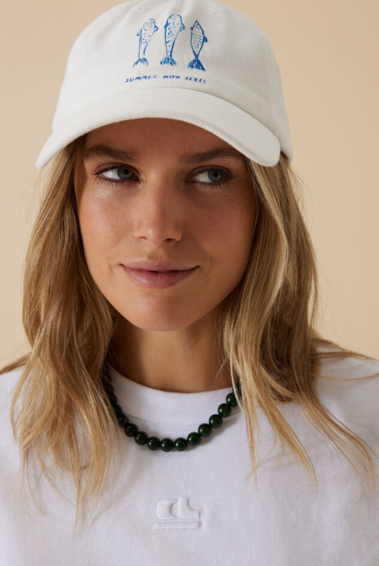 Pip Everyday Cap | White/ Summer Fish