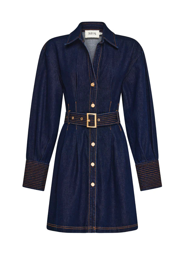 Sia Denim Mini Dress | Deep Indigo