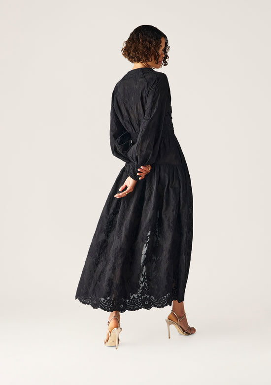 Edith Lace Maxi Dress | Black