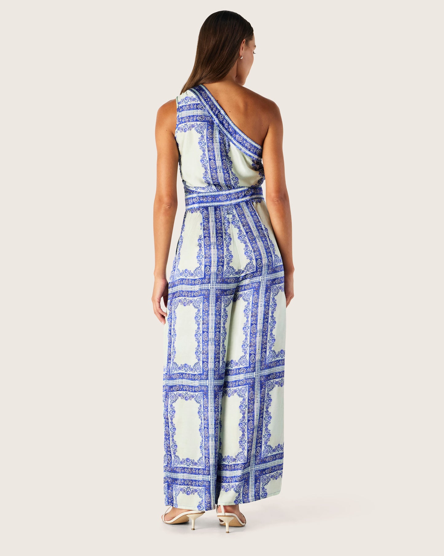 Jordi  One Shoulder Jumpsuit | Jordi Print