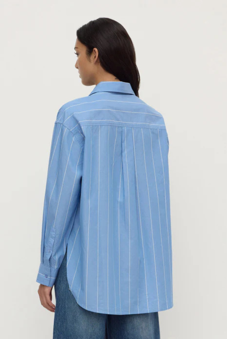 Marcia Stripe Shirt | Blue / White Stripe