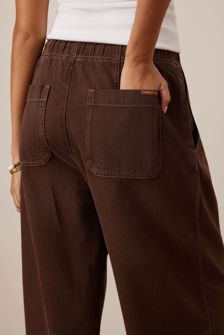 Jessie Barrel Pant | Chocolate