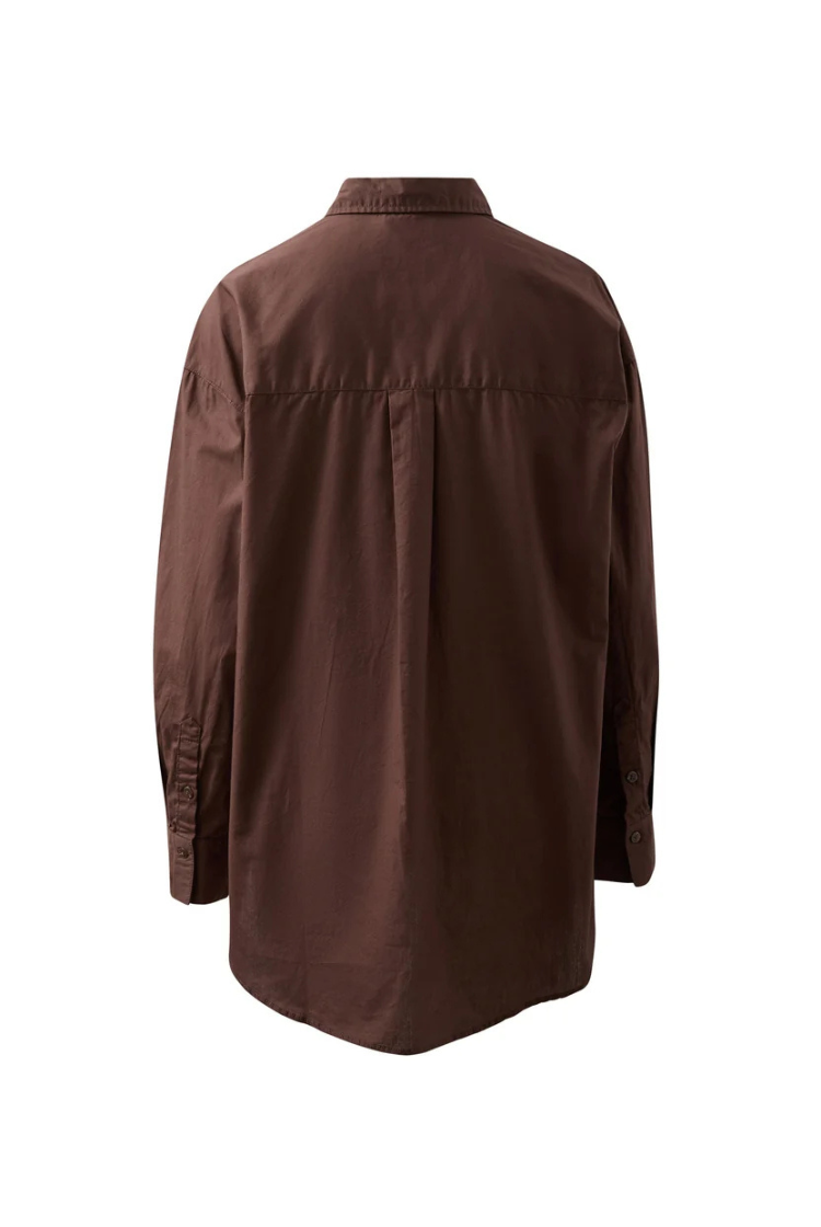 Peta Oversized Shirt | Chocolate