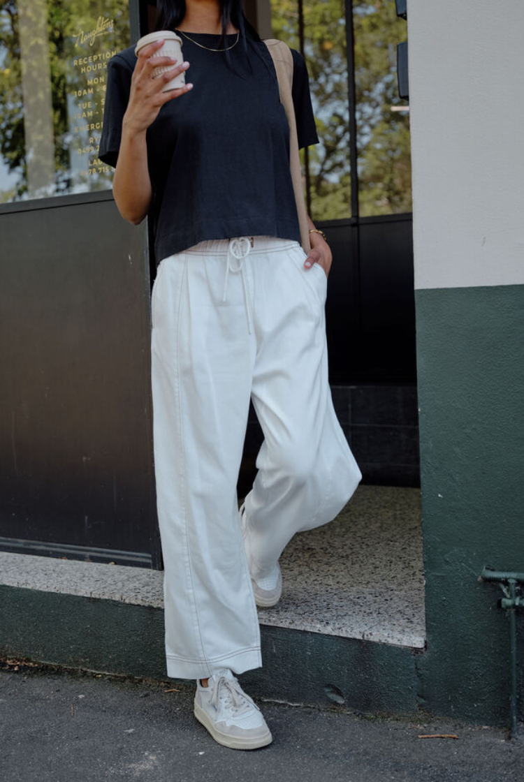 Jessie Barrel Pant  | Fresh Ecru