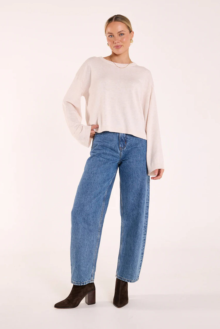 Hartley Long Sleeve Top | Oatmeal