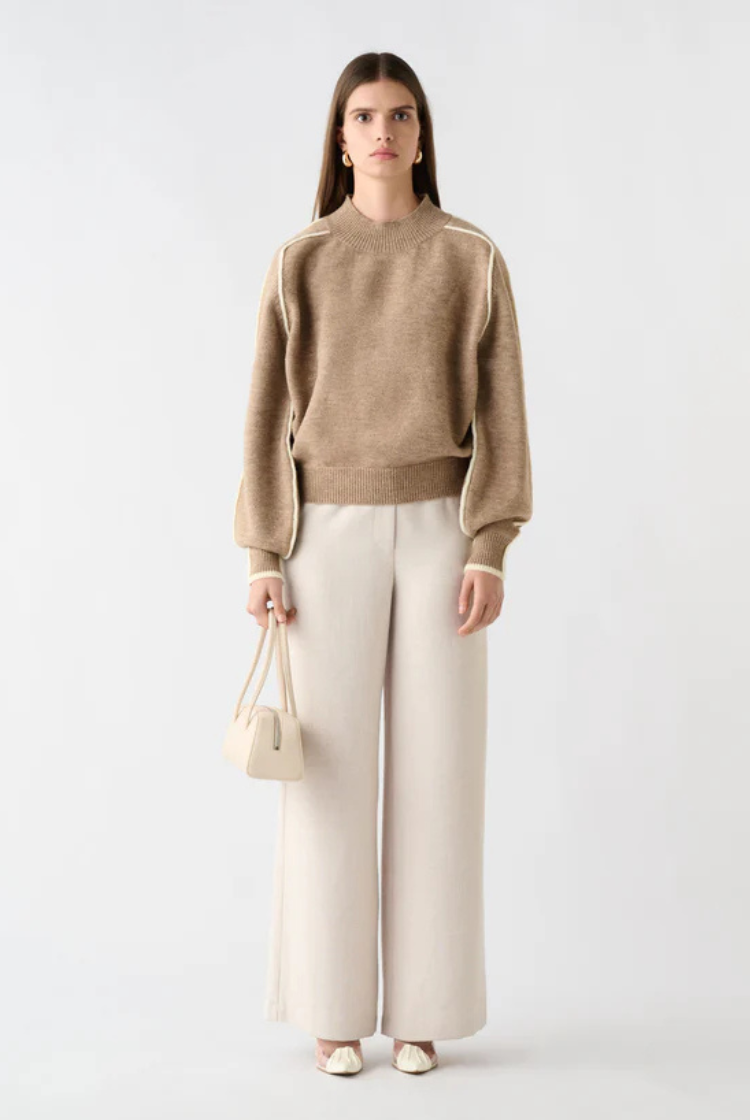 Getaway Sweater | Mocha/ Ivory