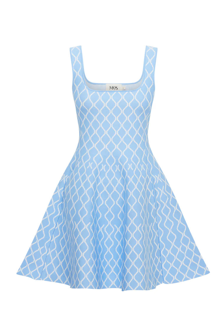 Tropea Knit Mini Dress | Ice Blue