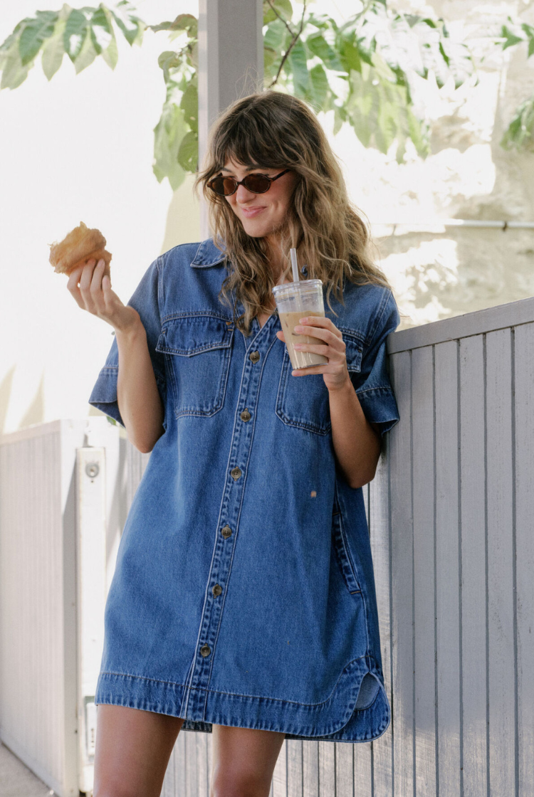 Relaxed Shirt Dress | Fresh Indigo