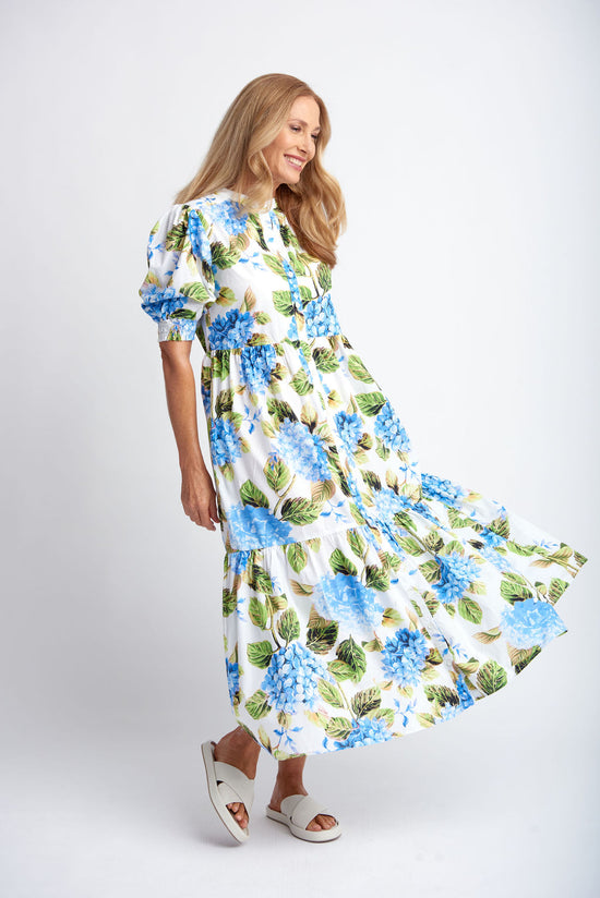 Hydrangea Print Dress | Blue Hydrangea