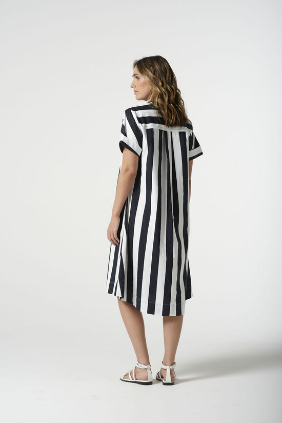 Thick Stripe Dress | Navy Stripe