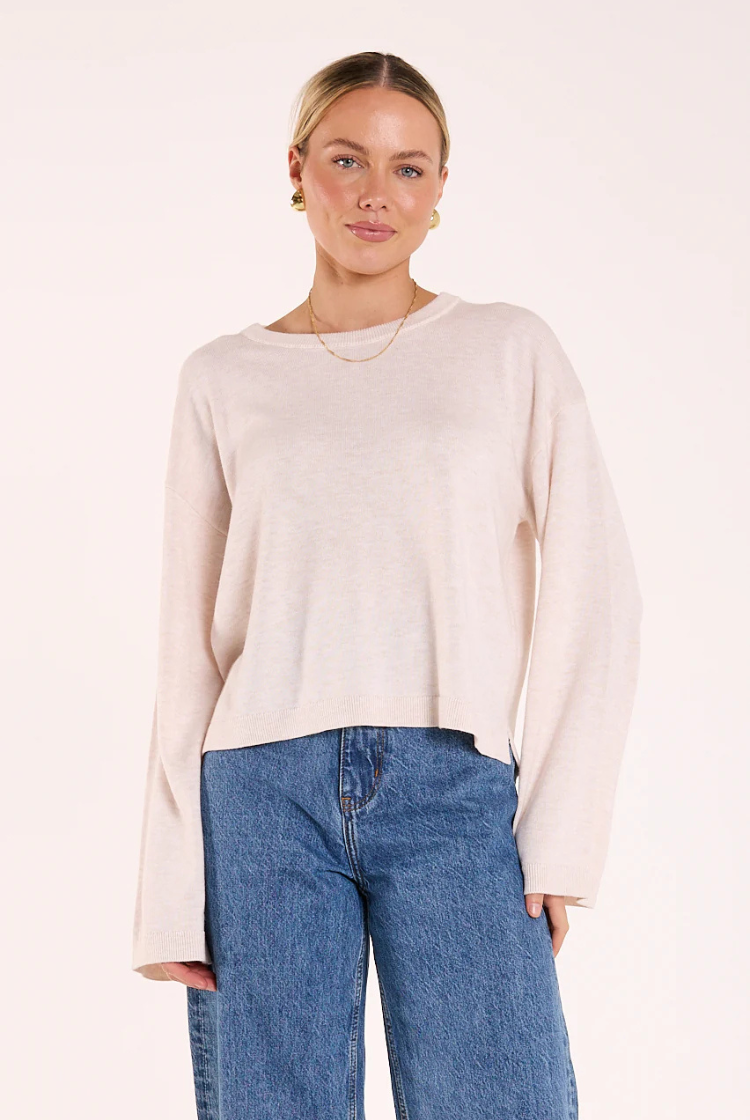 Hartley Long Sleeve Top | Oatmeal