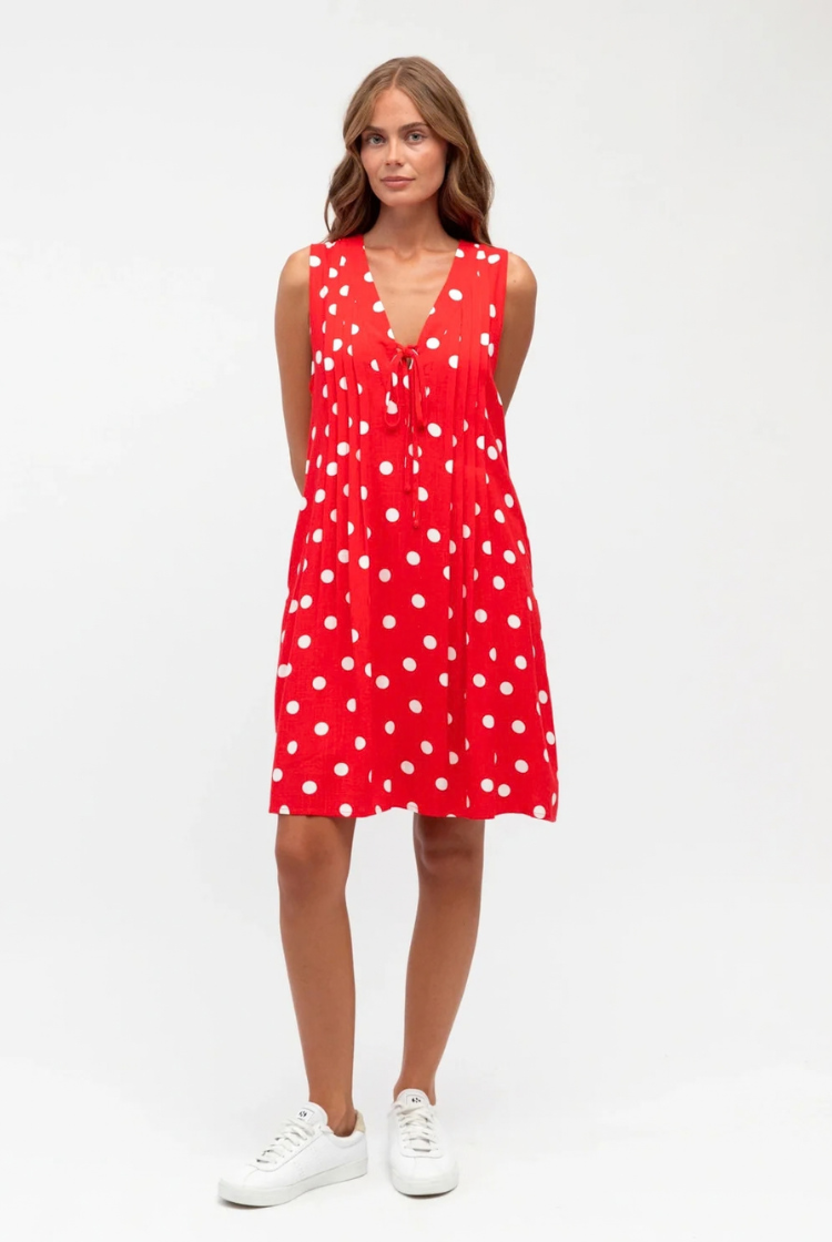 Spot Dress | Red
