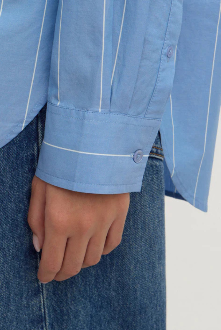 Marcia Stripe Shirt | Blue / White Stripe