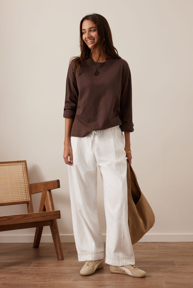 Jessie Barrel Pant  | Fresh Ecru