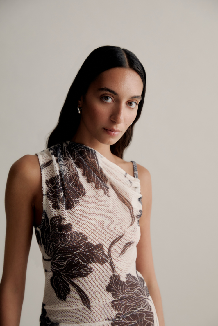 Valerie Dress | Ecru Floral
