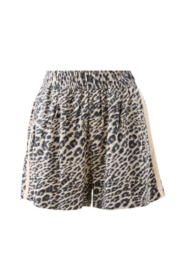 Mila Short | Leopard Linen Blend