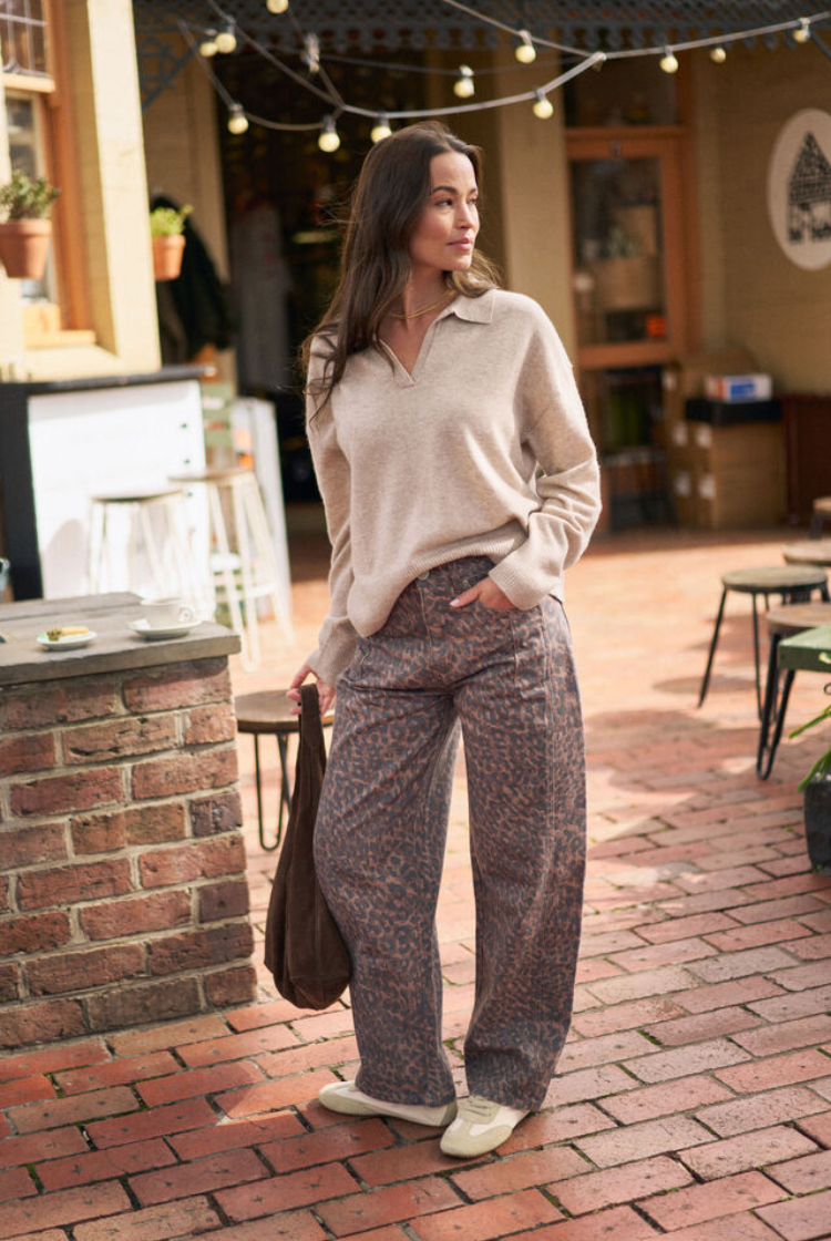 Harper Barrel Jean | Leopard (RESTOCKING COMING SOON)