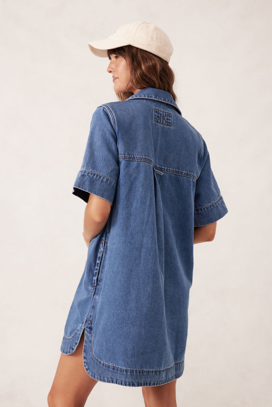 Relaxed Shirt Dress | Fresh Indigo