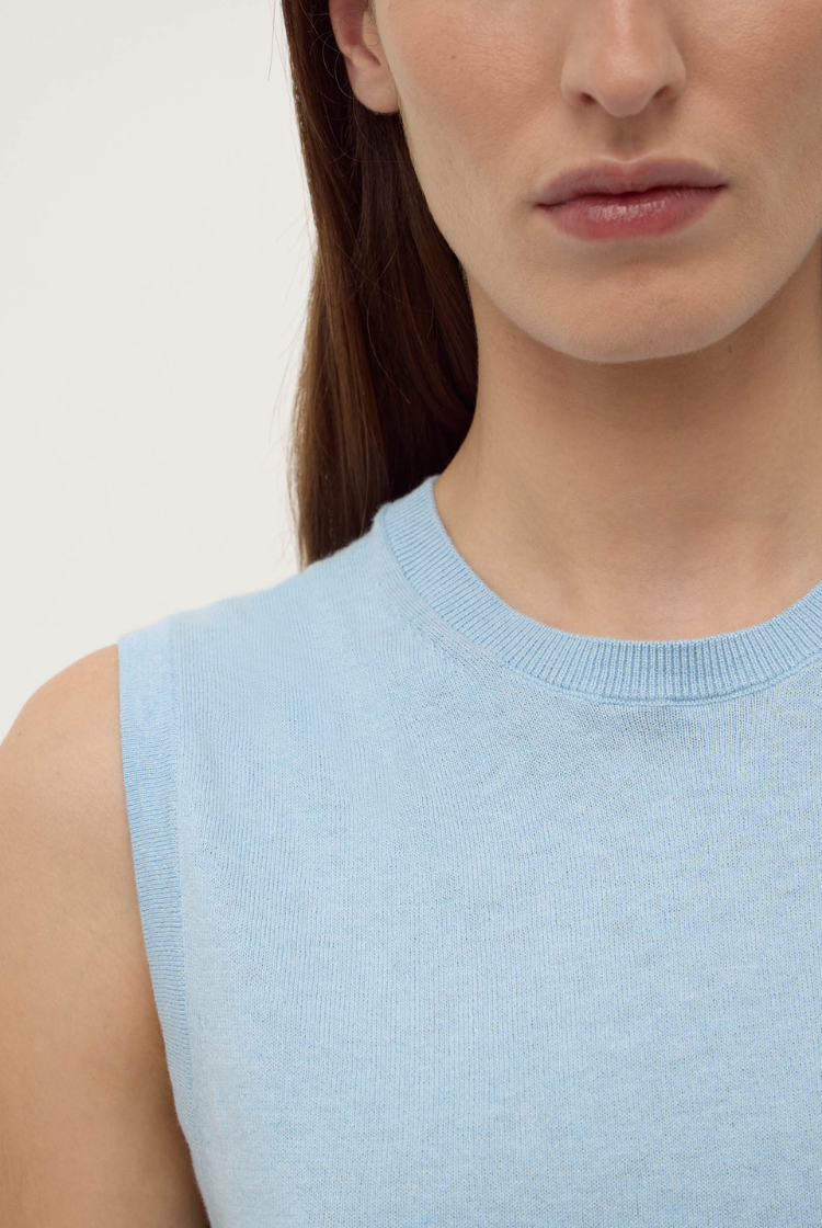 Helena Cotton Cashmere Vest | Salt