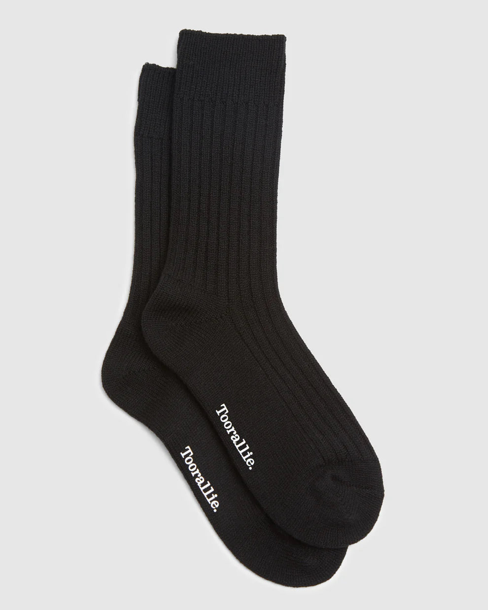 Ribbed Merino Sock | Black