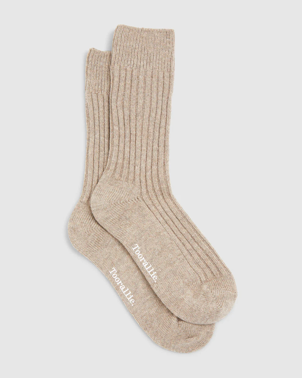 Ribbed Merino Sock | Oat