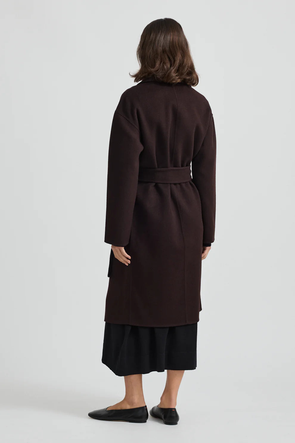 Wrap Wool Coat | Cacao