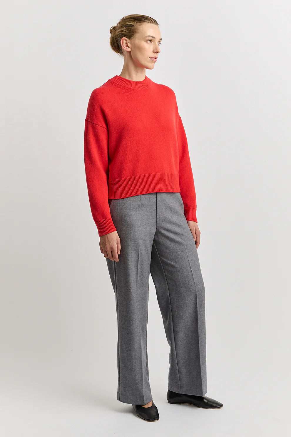 Drop Shoulder Crew | Poppy